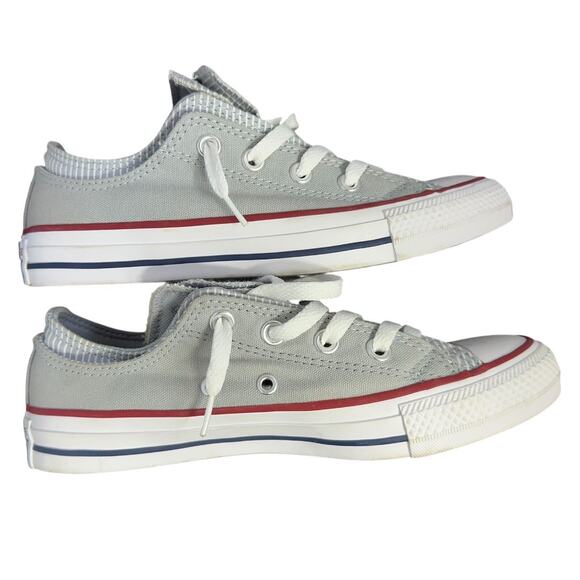 Converse Chuck Taylor All Star Low Top Gray & White Sneakers womens size 6 - Picture 3 of 9